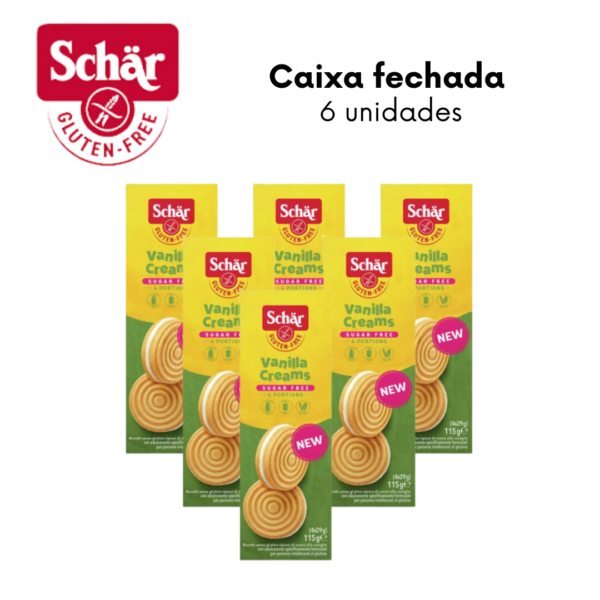 KIT Vanilla Cream Dr. Schar 115g - Caixa com 6 unidades