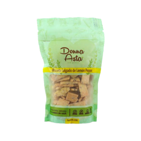 Biscoito salgado lemon pepper Donna Asta 150g