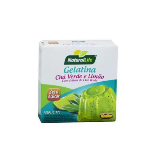 Gelatina chá verde e limão zero açúcar Natural Life 12g