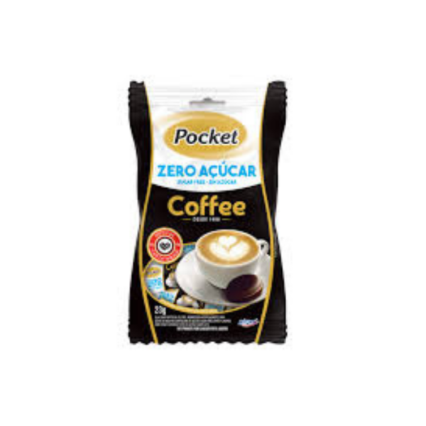 bala sabor café zero açúcar Pocket 23g