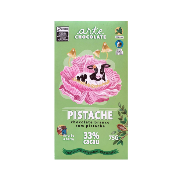 Chocolate branco com pistache Arte Chocolate 75g