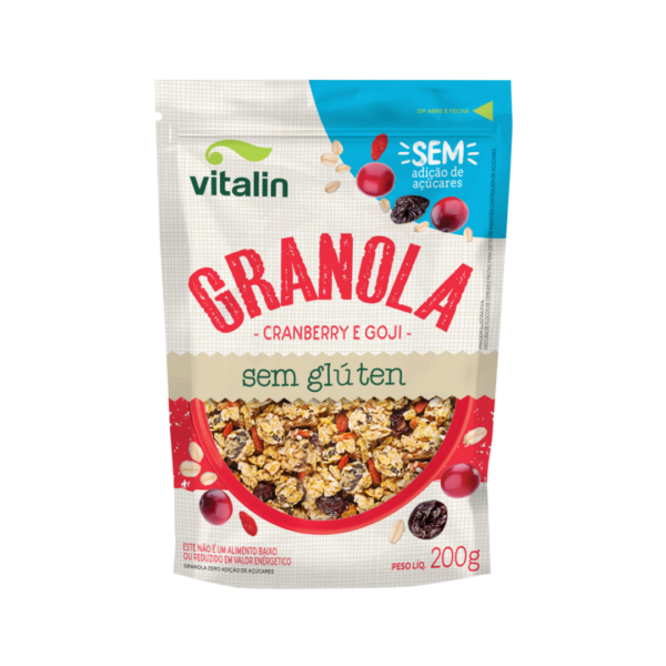 Granola cranberry e gojiberry zero Vitalin 200g