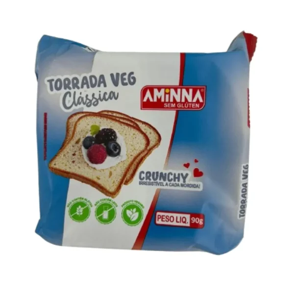 Torrada clássica vegana Aminna 90g