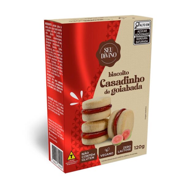 Biscoito casadinho de goiabada Seu Divino 120g