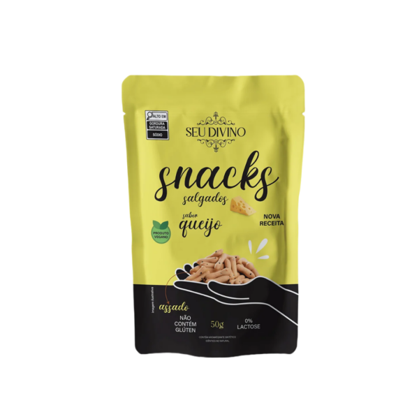 Snack salgado sabor queijo Seu divino 50g