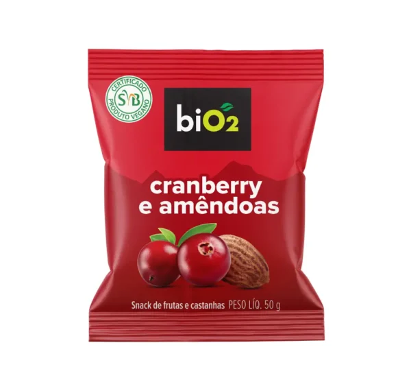 Mix de cranberry e amêndoas Bio2 50g