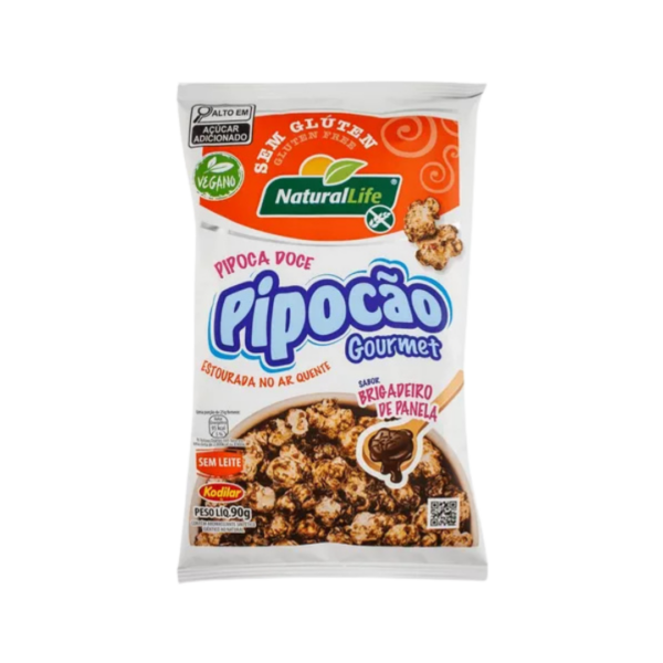 Pipoca gourmet sabor brigadeiro de panela Natural Life 90g