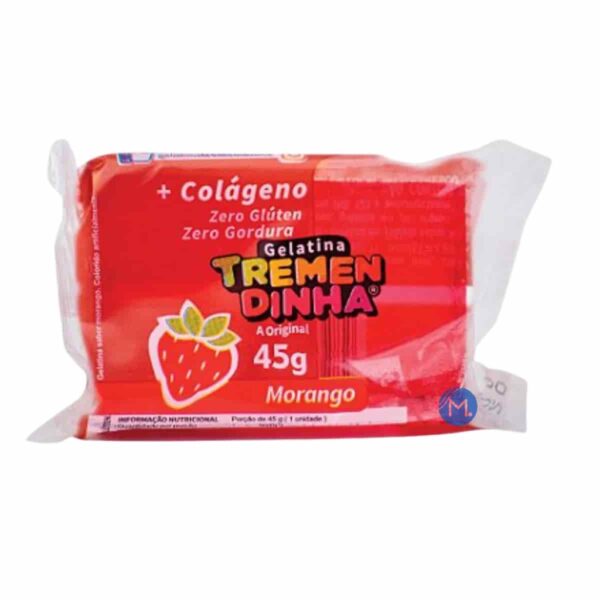 Gelatina em tablete sabor morango Tremendinha 45g